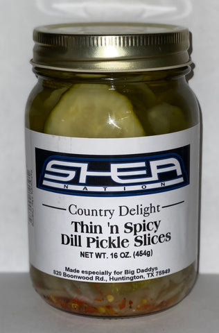 Shea Nation Thin N' Spicy Dill Pickle Slices